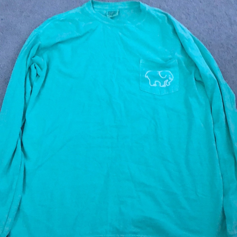 turquoise long sleeve ivory ella shirt